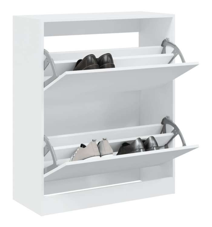 Armoire à chaussures blanc 80x34x96,5 cm bois d'ingénierie | Mobilier & Déco