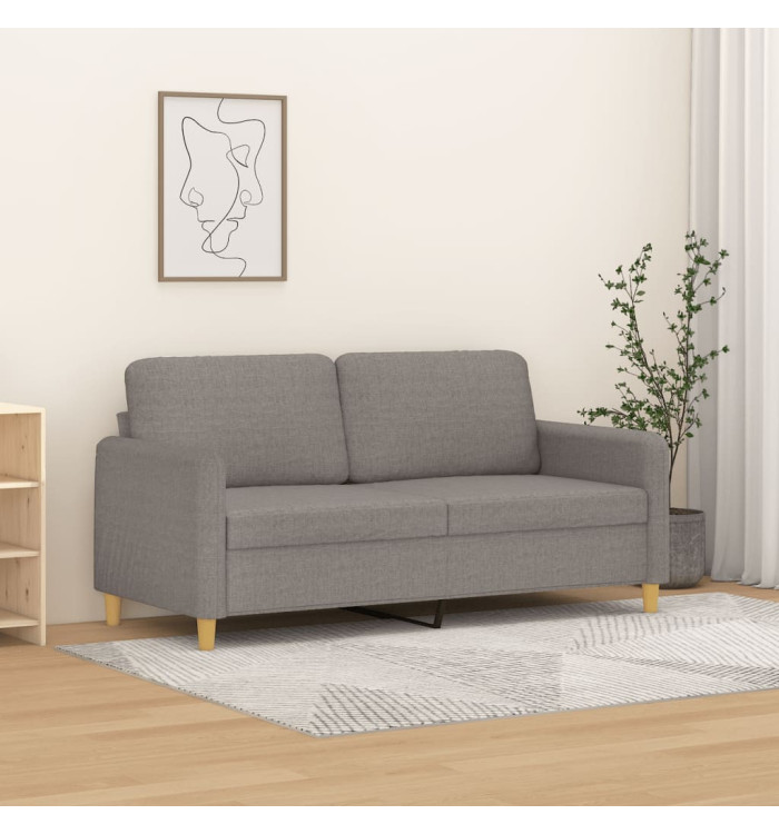 Canapé à 2 places Taupe 140 cm Tissu | Mobilier & Déco