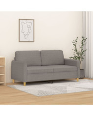 Canapé à 2 places Taupe 140 cm Tissu | Mobilier & Déco