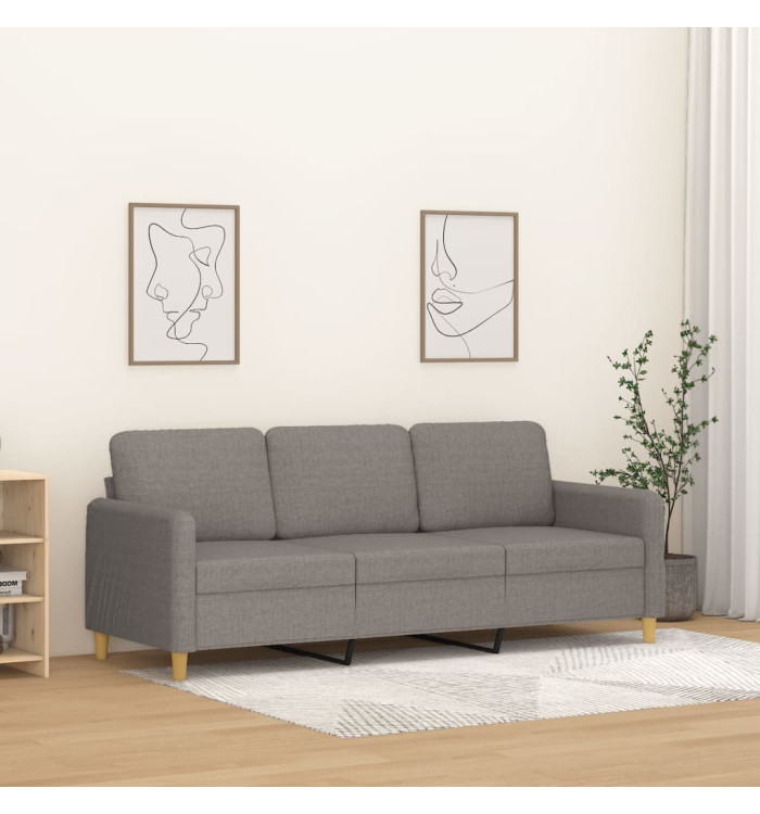 Canapé à 3 places Taupe 180 cm Tissu | Mobilier & Déco
