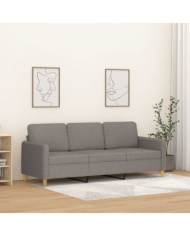 Canapé à 3 places Taupe 180 cm Tissu | Mobilier & Déco