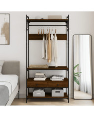 Armoire à tiroirs chêne brun 89x39x184,5 cm bois d'ingénierie | Mobilier & Déco