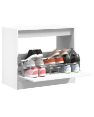 Armoire à chaussures blanc 80x42x69 cm bois d'ingénierie | Mobilier & Déco