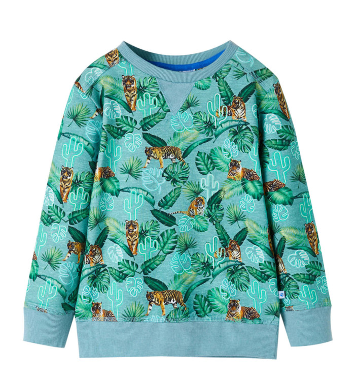 Sweatshirt pour enfants mélange vert clair 140 | Mobilier & Déco