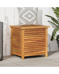 Boîte de rangement de jardin persiennes 60x50x56cm bois acacia | Mobilier & Déco