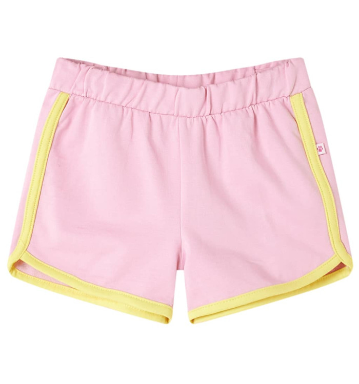 Short pour enfants avec bordure rose vif 140 | Mobilier & Déco