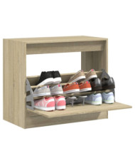Armoire à chaussures chêne sonoma 80x42x69 cm bois d'ingénierie | Mobilier & Déco