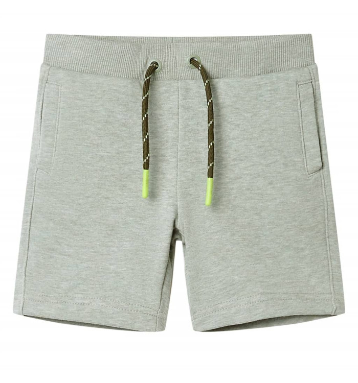 Short pour enfants avec cordon de serrage mélange kaki clair 128 | Mobilier & Déco