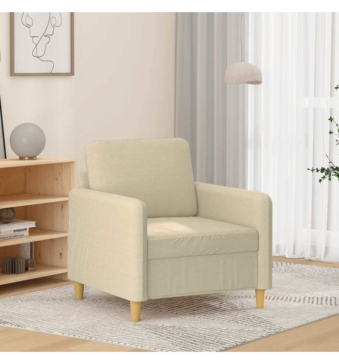 Fauteuil Crème 60 cm Tissu | Mobilier & Déco