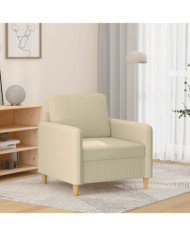 Fauteuil Crème 60 cm Tissu | Mobilier & Déco