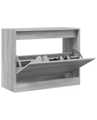 Armoire à chaussures sonoma gris 80x34x63 cm bois d'ingénierie | Mobilier & Déco