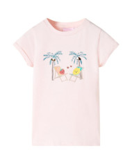 T-shirt pour enfants rose pâle 128 | Mobilier & Déco