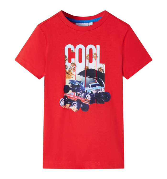 T-shirt pour enfants rouge 128 | Mobilier & Déco