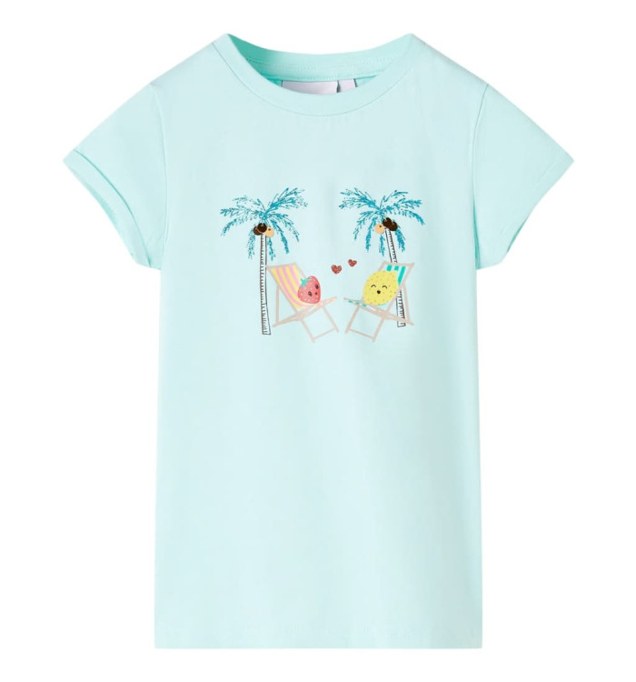 T-shirt pour enfants aqua clair 92 | Mobilier & Déco