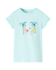 T-shirt pour enfants aqua clair 92 | Mobilier & Déco