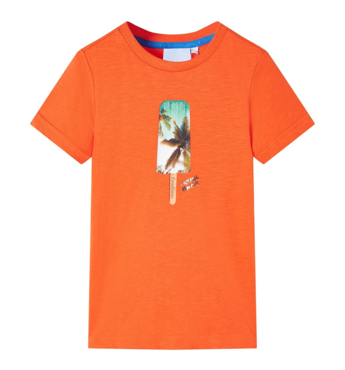 T-shirt pour enfants orange foncé 116 | Mobilier & Déco