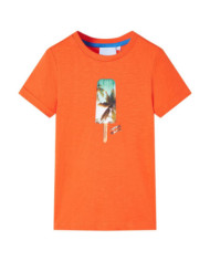 T-shirt pour enfants orange foncé 116 | Mobilier & Déco