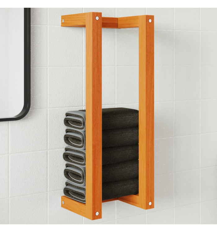 Porte-serviette marron cire 23x18x60 cm bois de pin massif | Mobilier & Déco