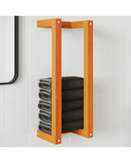 Porte-serviette marron cire 23x18x60 cm bois de pin massif | Mobilier & Déco