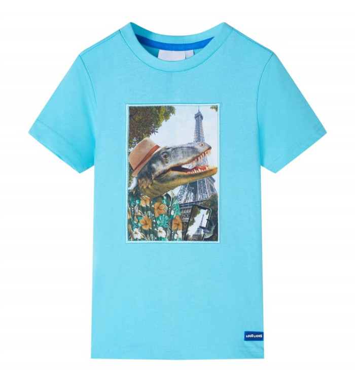 T-shirt pour enfants aqua 140 | Mobilier & Déco