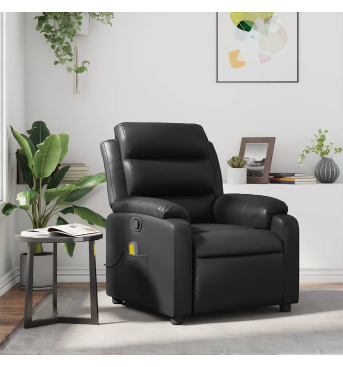 Fauteuil de massage inclinable Noir Similicuir | Mobilier & Déco