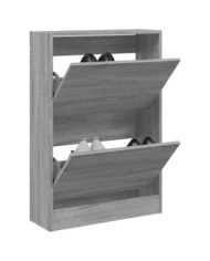 Armoire à chaussures sonoma gris 60x21x87,5 cm bois ingénierie | Mobilier & Déco
