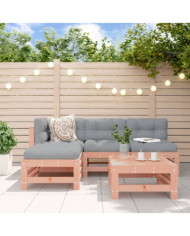 Salon de jardin 5 pcs bois massif douglas | Mobilier & Déco