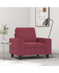 Fauteuil Rouge bordeaux 60 cm Tissu | Mobilier & Déco