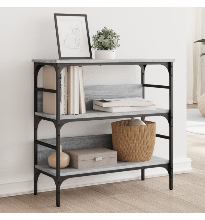 Table console sonoma gris 75x32x75 cm bois d'ingénierie | Mobilier & Déco