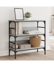 Table console sonoma gris 75x32x75 cm bois d'ingénierie | Mobilier & Déco