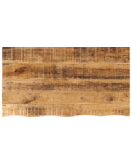 Dessus de table 100x60x3,8cm bord vif bois massif manguier brut | Mobilier & Déco
