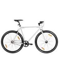 Vélo à pignon fixe blanc et noir 700c 59 cm | Mobilier & Déco