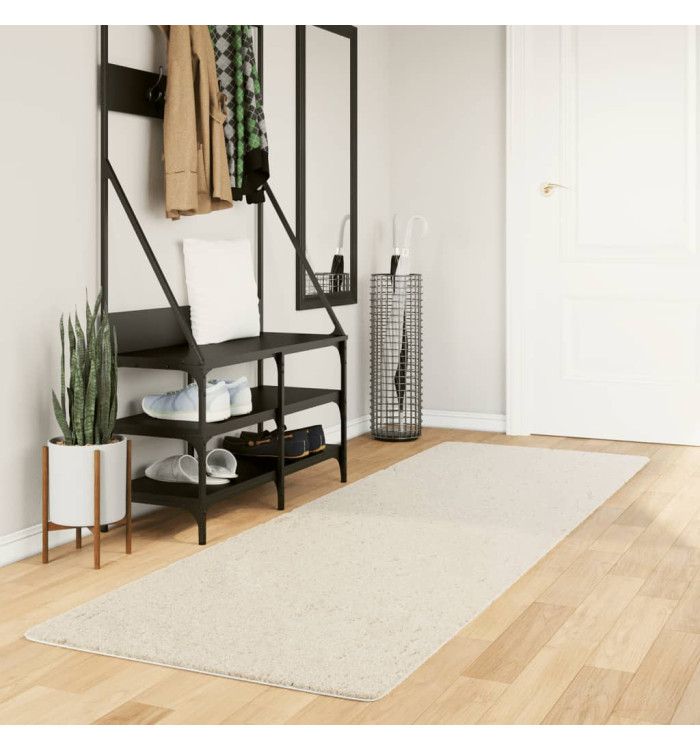 Tapis OVIEDO à poils courts beige 80x250 cm | Mobilier & Déco