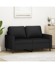 Canapé à 2 places Noir 120 cm Velours | Mobilier & Déco