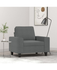 Fauteuil Gris foncé 60 cm Tissu | Mobilier & Déco
