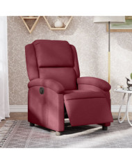 Fauteuil inclinable électrique Rouge bordeaux Tissu | Mobilier & Déco