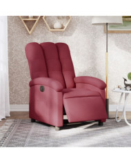 Fauteuil inclinable électrique Rouge bordeaux Tissu | Mobilier & Déco