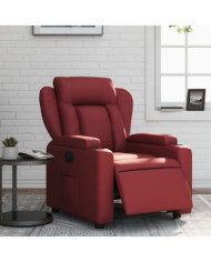 Fauteuil inclinable électrique Rouge bordeaux Similicuir | Mobilier & Déco