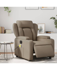 Fauteuil de massage inclinable électrique cappuccino similicuir | Mobilier & Déco