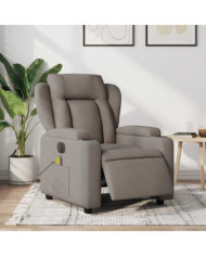 Fauteuil de massage inclinable électrique Taupe Tissu | Mobilier & Déco