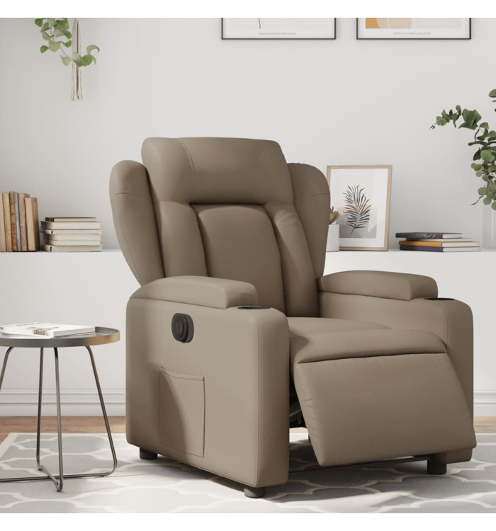 Fauteuil inclinable électrique Cappuccino Similicuir | Mobilier & Déco