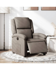 Fauteuil inclinable électrique Taupe Tissu | Mobilier & Déco