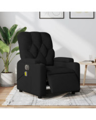 Fauteuil de massage inclinable électrique Noir Tissu | Mobilier & Déco