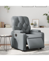 Fauteuil inclinable électrique Gris Similicuir | Mobilier & Déco