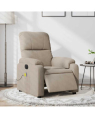 Fauteuil inclinable de massage électrique taupe | Mobilier & Déco