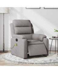 Fauteuil de massage inclinable électrique Taupe Tissu | Mobilier & Déco