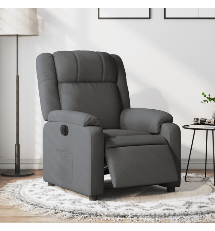 Fauteuil inclinable électrique Gris foncé Tissu | Mobilier & Déco