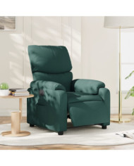 Fauteuil inclinable électrique Vert foncé Tissu | Mobilier & Déco