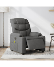 Fauteuil inclinable de massage électrique gris foncé tissu | Mobilier & Déco