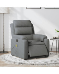 Fauteuil inclinable de massage électrique gris foncé tissu | Mobilier & Déco